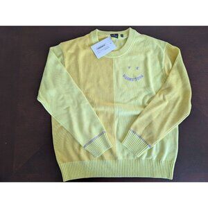 New With Tags Paul Smith Happy Sweater XS Organic Cotton Yellow Extra Small